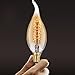 SCOMX 8Pack Edison Light Bulb Vintage Incandescent Chandelier Light Bulbs 60W 110-130V Bent Flame Tip Light Bulb with Candelabra Base (E12), Dimmable Warm White Filame