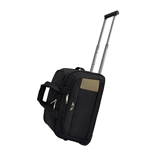 Mala Sacola de Viagem Pequena com Rodinhas Tecido Poliéster Santino Cor:Preto;Tamanho:P