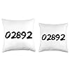 02892 Zipcode West Kingston Rhode Island Hometown Zip 02892 Throw Pillow #2