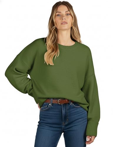 Image of Buauty Womens Oversized Long Sleeve Crewneck Fall Sweaters Chunky Fuzzy Knit Pullover Clothes 2025 Trendy Outfits