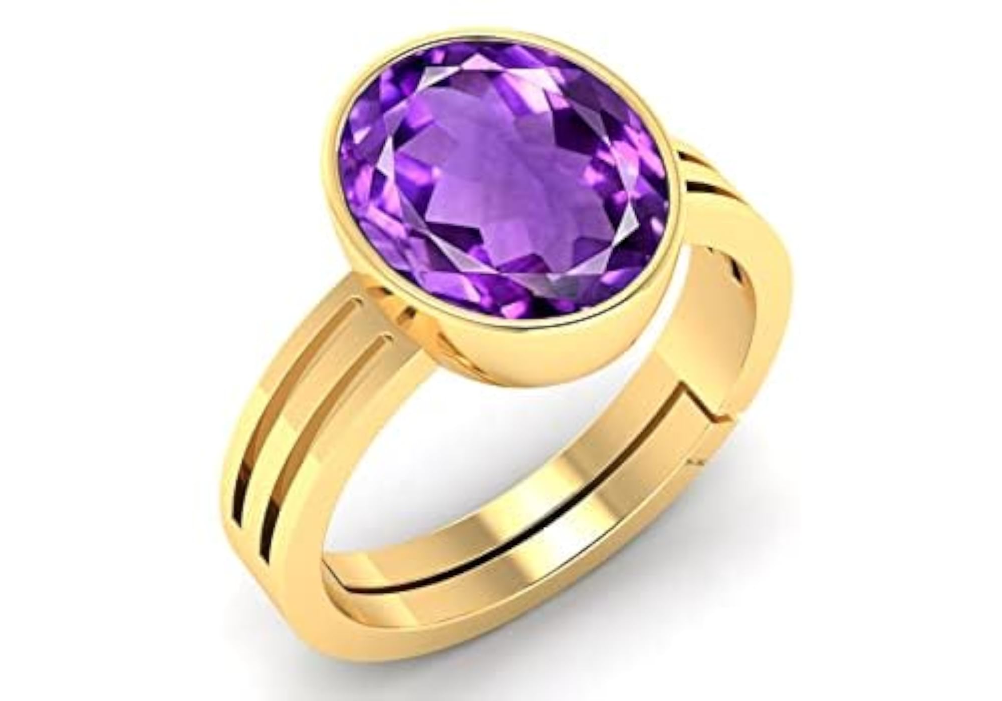 7.25 Ratti Katela Original Amethyst Stone Adjustable Ring