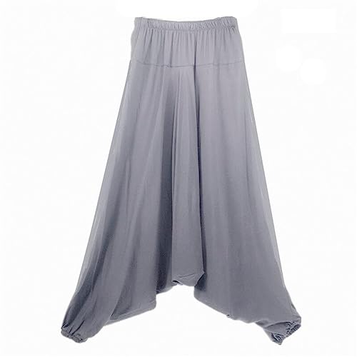 Pantalon large homme gris 4XL fluide et confortable pour danse et yoga