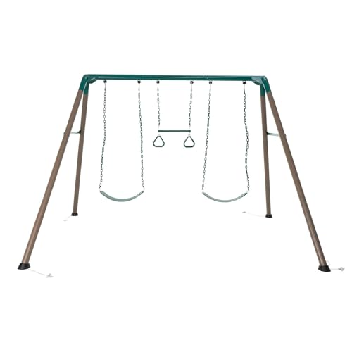Lifetime Metal Swing Set for Kids, Outdoor Heavy Duty...