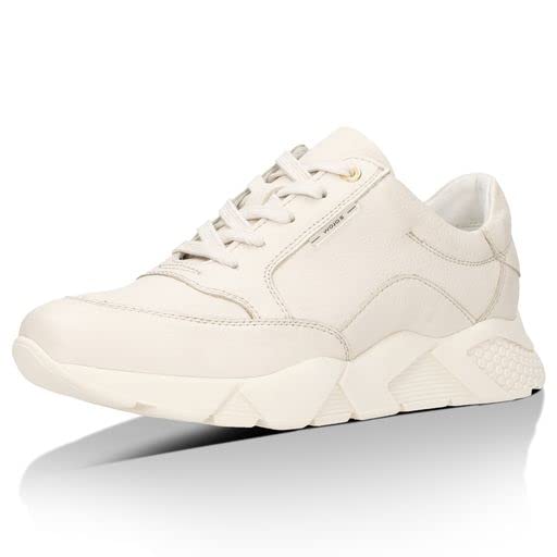WOJAS - Damen Sneakers I Glattleder I Weiches Futter I Feine I Modernes Design I Bequem und Praktisch I Casual Style I 9406-53 - Beige, Gr. 37
