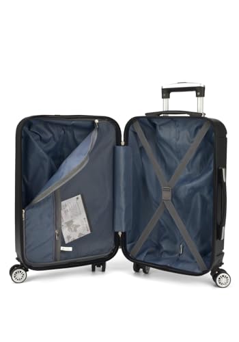 Mala De Viagem Bordo Porta Notebook 360º Cadeado TSA Argo (Preto)