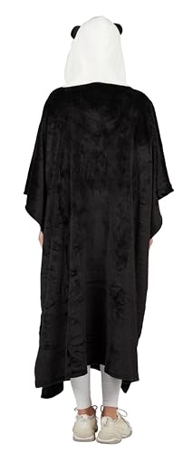 P'tit Clown Women's Poncho-Panda-Adulte, White, One Size - Image 3