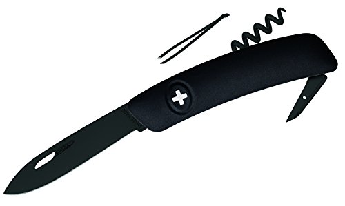 Couteau Suisse D01 ALLBLACK SWIZA haut de gamme au design minimaliste noir
