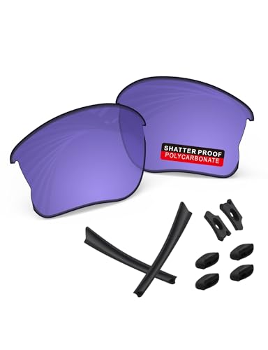 Image of PRO+ Polycarbonate Replacement Lenses & Rubber Kits /Nose Pads for Oakley Flak Series Sunglasses