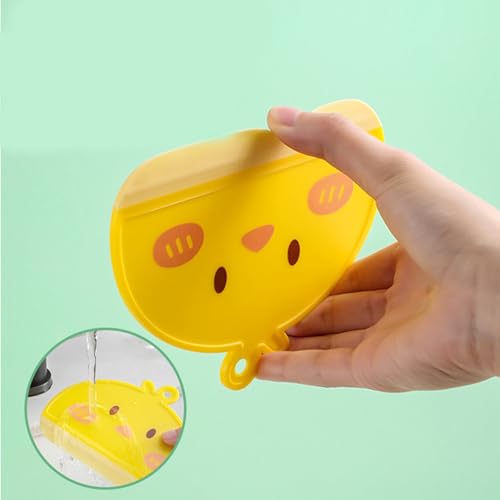 Image of Mini Glass Wiper, Cartoon Shower Squeegee, Small Plastic Squeegee, Window Squeegee, Easy to Clean Window Mirror, Water Scraper for Shower Doors, Window Mirror (Yellow)