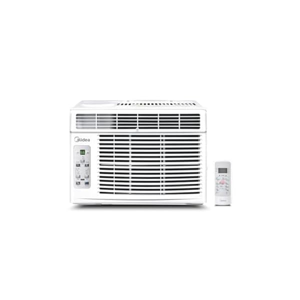 Midea MAW06R1CWT EasyCool Window Air Conditioner, Fan-Cools, Circulates and Dehumidifies up to 250 Sq Ft, Reusable Filter, LCD Remote Control, 6,000 BTU(2024 New), White