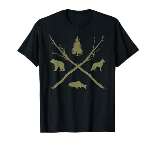 Hiking Bushcraft Camping Nature Wilderness Outdoor Survival T-Shirt
