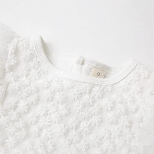 Curipeer Baptism Dresses For Baby Girls White Christening Gown Dresses For Infant Girls Tulle Sundress 0-3 Months #TOP3