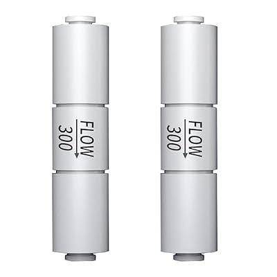 ZHYOHEN 2PCS 50 Gallons/Day Flow Restrictor 300cc 1/4 Inch Quick Connect Fitting Wastewater Ratio Filter Cartridge Home Water Purifier for Reverse Osmosis RO Systems
