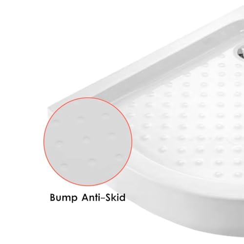 FLEPYHB Anti-Rutsch-Duschwannen-Kit In Weiß mit Ablauf, Acryl-Duschrezeptor-Tablett mit Rutschfester, Strukturierter Oberfläche, Home Indoor Duschwanne – Bild 3