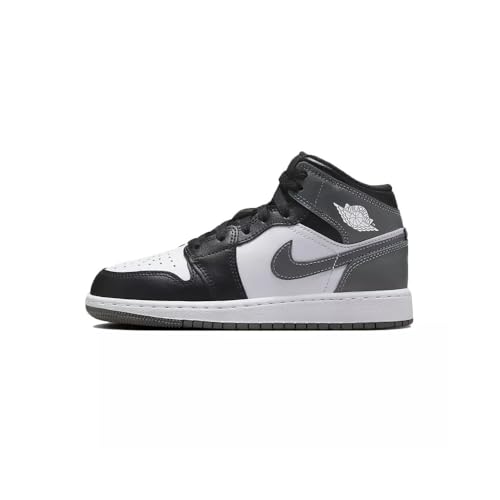 Jordan 1 MID Noir/Gris Fer-Blanc pour grands enfants (DQ8423 001) - 36 EU