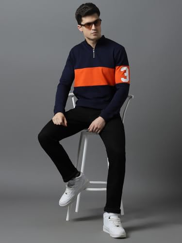 Image of Urbano Fashion Men's Cotton Color Block Sweatshirt