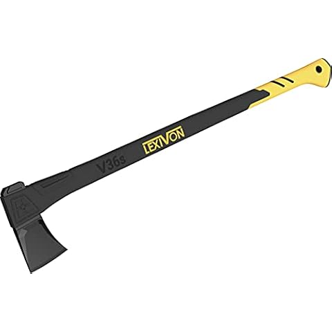LEXIVON V36s Splitting Axe, 36-Inch Lightweight Fiberglass-Composite Handle & Ergonomic TPR Grip | Protective Carrying Sheath Included (LX-V36S), Multi Cover