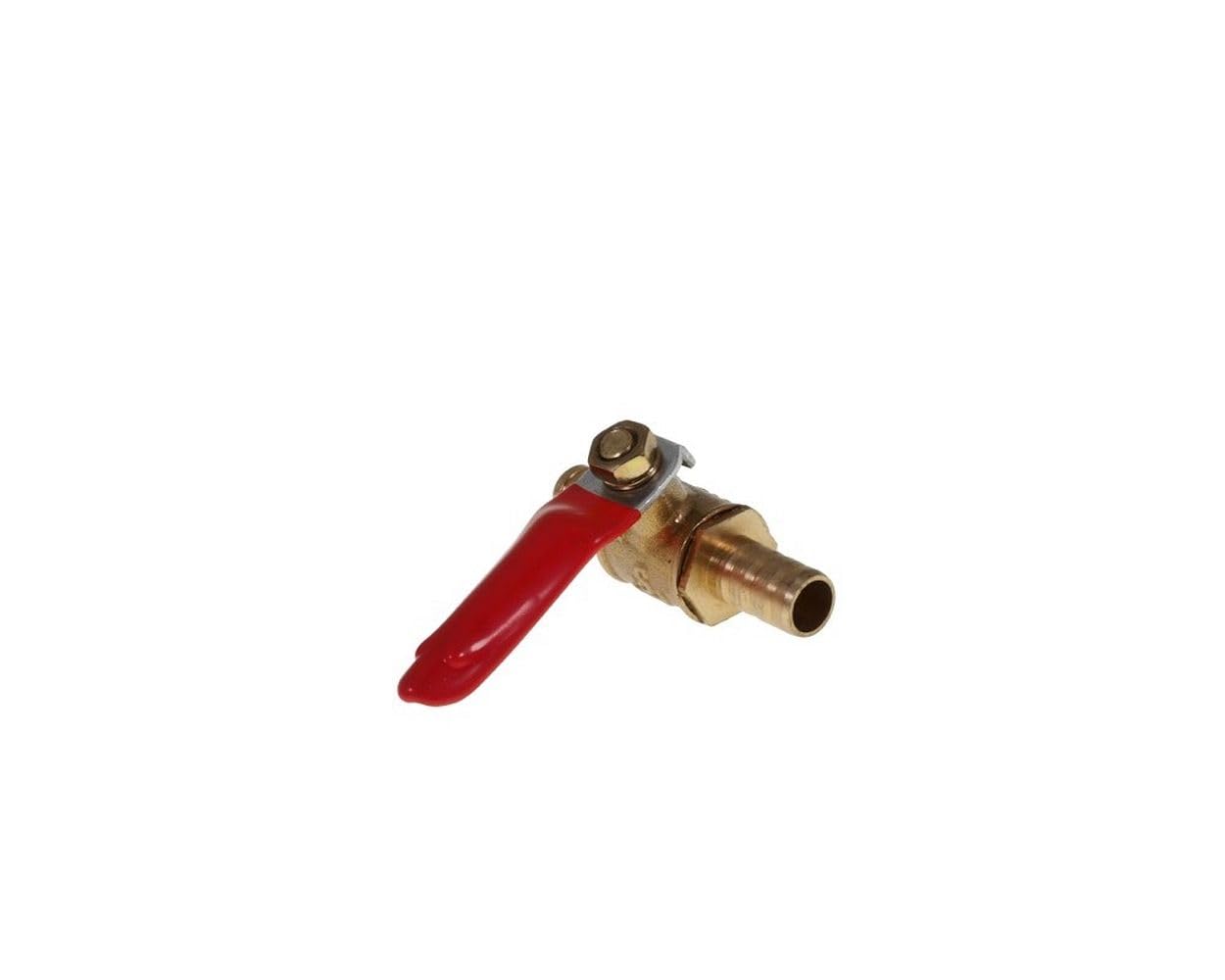 Lot de 3 Robinets Essence 8mm en Laiton avec Poignée Rouge, Robinet à