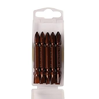 Eastman Double End Magnetic Bit Set Of 1 Pkt. Contain 10 Bitspcs, Ph2 - Ph2 L65 Mm, Material S2, Chamber Finish Mirror Copper, Magnetic - E-2256