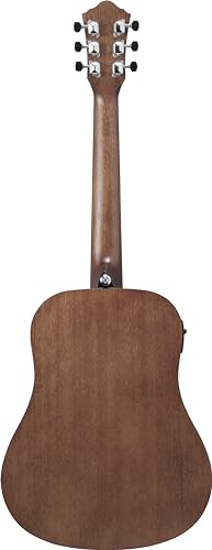 Image of Ibanez Mini Dreadnought Acoustic-Electric Guitar, Open Pore Natural, Built-in Electronics, Compact Travel Size V44MINIE-OPN