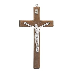 KOUJING Houten Jezus Kruis Hanger Christus Lijden Standbeeld Kruis Religieus Gebed Jezus