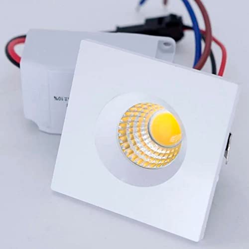 Kit 3 Mini Spot Embutir Para Moveis Quadrado 3w 3000k