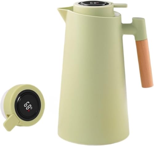 SLLS 真空断熱保温ポット 時間長時間保温 ワンクリック出水 木製断熱ハンドル ノズル防飛び散り 家庭・アウトドア・業務用 お茶・コーヒー・水対応