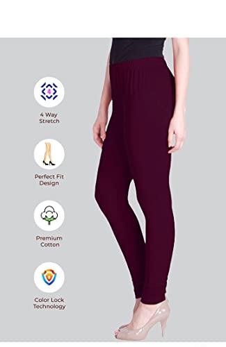 Image of Women's Cotton Chudidar Leggings | Stretchable | High Rise | Full Length | Soft & Comfortable | Ethnic Wear Bottom
