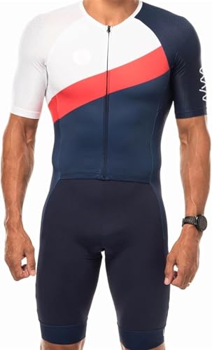 Macacão masculino de manga curta Triathlon Race Suit Trisuit Sportswear Skinsuit, Bodysuit 7,S
