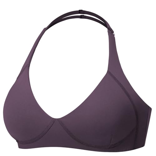 Image of YEOREO Women Halter Sports Bra Light Support V Neck Padded Strappy Open Back Workout Gym Tops