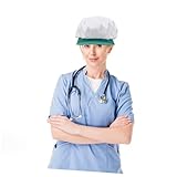 CLISPEED Gorro Cocinero Transpirable con Malla Protectora Gorra de Trabajo Ligera y Reutilizable para Hombres y Mujeres para Cocina Restaurante y Taller Verde