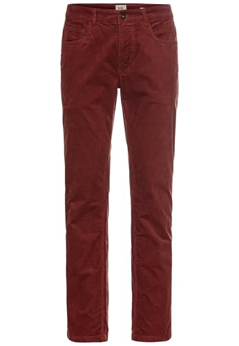 camel active Herren Regular Fit 5-Pocket Cordhose Dunkelrot, menswear-38/30