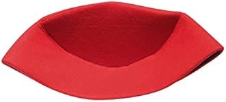 Solid Black Moroccan Fez-Style Kufi Hat Cap w/Pointed Top