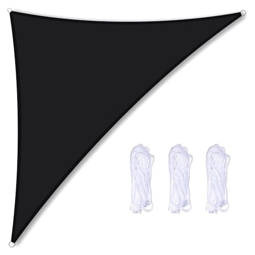 Voile d'ombrage triangulaire imperméable avec haute protection UV 95% pour l'été