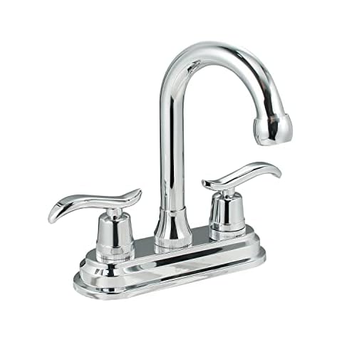 SOLVEX 2 Handle Bathroom Faucet,4 Inch Centerset Bathroom Sink Faucet 3 Hole Bathroom Faucet Chrome,Bathroom Basin Faucet with Deck Mounted Lever Handle,SP-40103 Cover