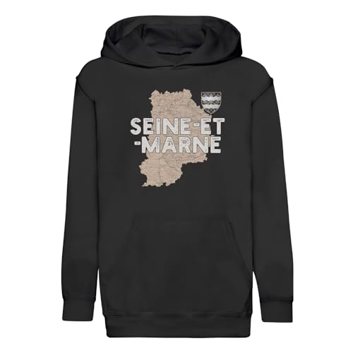Sweat à capuche enfant Seine et Marne 77 en coton premium Melun