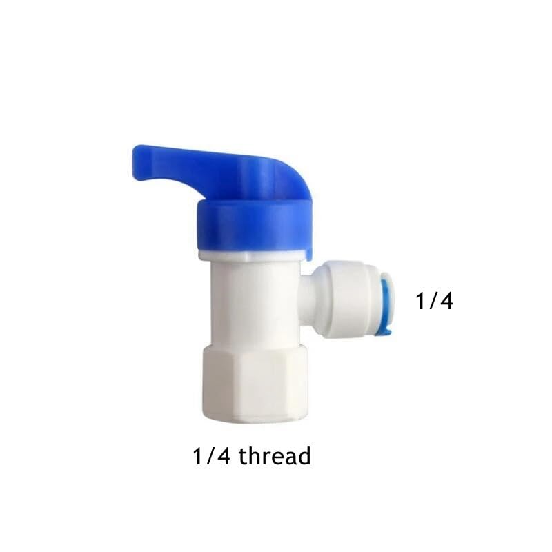 50 Piezas de Rosca Hembra de 1/4" - Conector rápido for Manguera de Agua de ósmosis inversa de 1/4" con válvula de Bola for Barril de presión