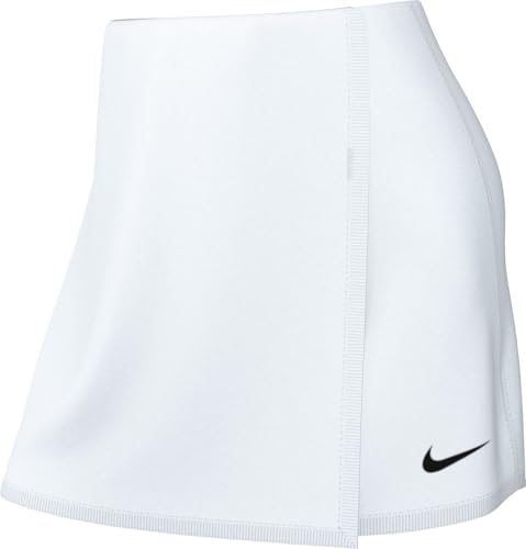 Nike Women's Dri-FIT Straight Tennis Skirt, White/Black