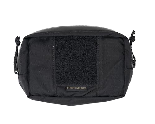 FHF Gear E4 Pouch â€“ Large Multipurpose MOLLE Storage Pouch with Dual Zippers for Chest Rigs, Hip Belts & Outdoor Gear, Black