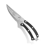 Hoteche 255MM Geflügelschere - 3Cr13 Edelstahl, 3.5mm Klingen, POM-Griffe, Automatische Feder, Sicherheitsverschluss, Ideal für Küche und Haushalt