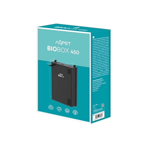 AQPET Filtro Interno Universale per Acquari Completo di Materiali Filtranti e Pompa per Acquari Fino a 100 Litri