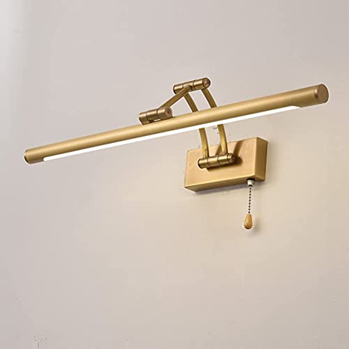 Applique murale de salle de bain LED pivotante et laiton