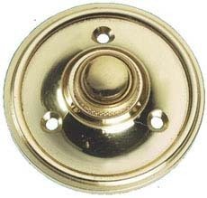 Solid Polished Brass Round Victorian Style Door Bell push/Switch (PB39) by OriginalForgery