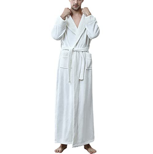 Peignoir d'hiver homme en flanelle épaisse robe de chambre luxe L