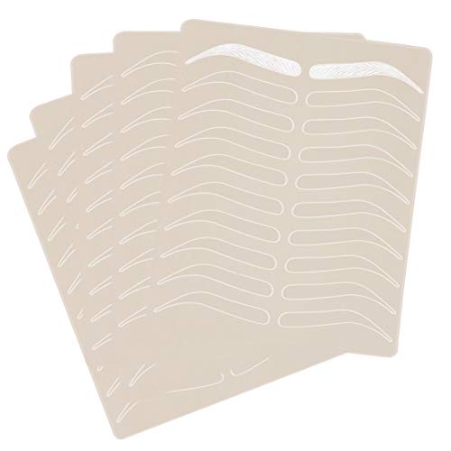 Tattoo Practice Skins 5 Sheets Microblading Eyebrow Practice Skins No Ink Fake Skin 8X6”for Tattoo Artists and Beginners (Eyebrow Skins)