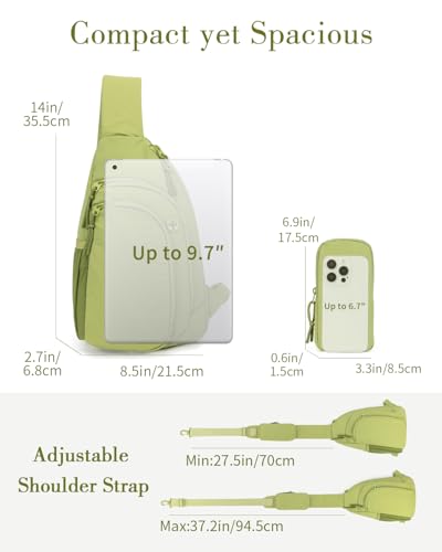Image of Sling Bag Nylon Crossbody Bags for Women with Anti-theft RFID Blocking Pocket Cross Body Purse Adjustable Shoulder Strap