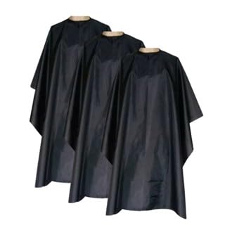 Kit 3 Capas De Corte Barbeiro Adulto Preta Cetim Impermeáveis