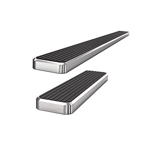 APS Running Boards (Nerf Bars Side Steps Step Bars) Compatible with Ram ProMaster 2014-2025 Full Size Van 118 inches Wheelbase 3 Door Only (Silver 5in 304 Stainless Steel)