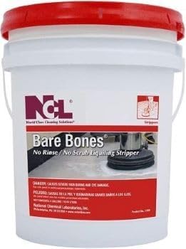 NCL Bare Bones Floor Heavy Duty Stripper Solution/Wax Remover/Hardwood/Concrete Floor/With Stripper Machine/Commercial