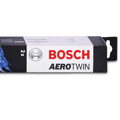 Image of BOSCH 3397007854 AeroTwin Wiper Blades - Set of 2 (26 inch & 23 inch) Top Lock 19mm | Driver and Passenger Side Original Equipment Replacement Blades